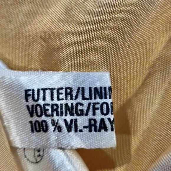 Escada Womens Vtg Yellow Wool Nylon Open Front Pockets Lined Blazer 38 (US M) - Picture 12 of 12